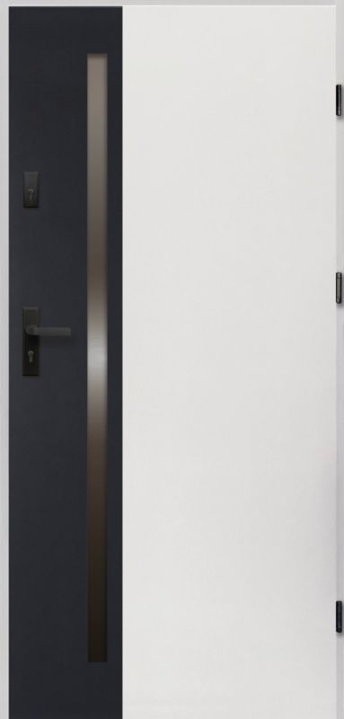 Yderdør O.K. Doors Arteon black 90 højrehængt hvid