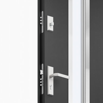 Yderdør O.K. Doors Aurelia inox 90 venstre mat‑sort antracit