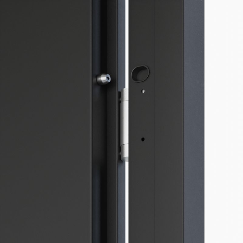Yderdør O.K. Doors Aurelia inox 90 venstre mat‑sort antracit