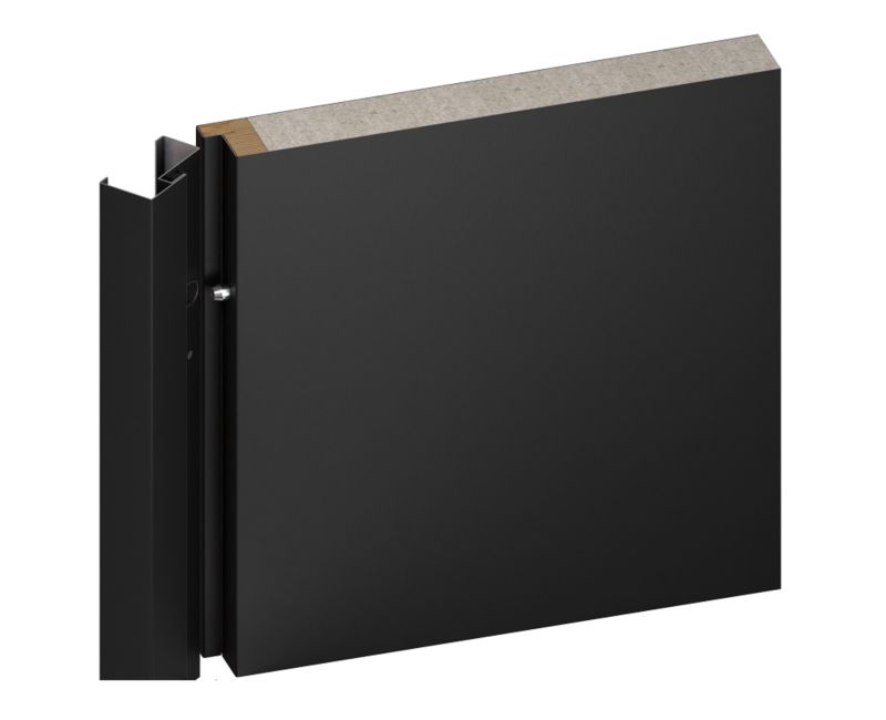 Yderdør O.K. Doors Aurelia inox 90 venstre mat‑sort antracit