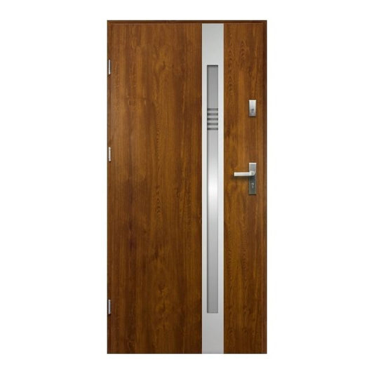 Yderdør O.K. Doors Aurelia inox 90 venstre gylden eg