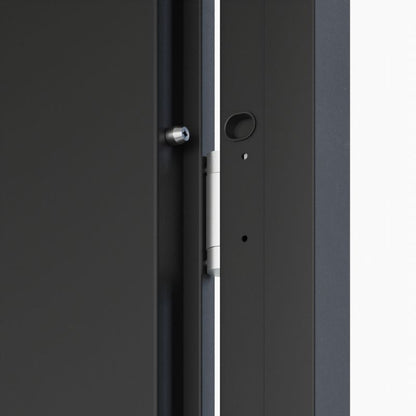 Yderdør O.K. Doors Aurelia inox 90 højre mat-antracit sort