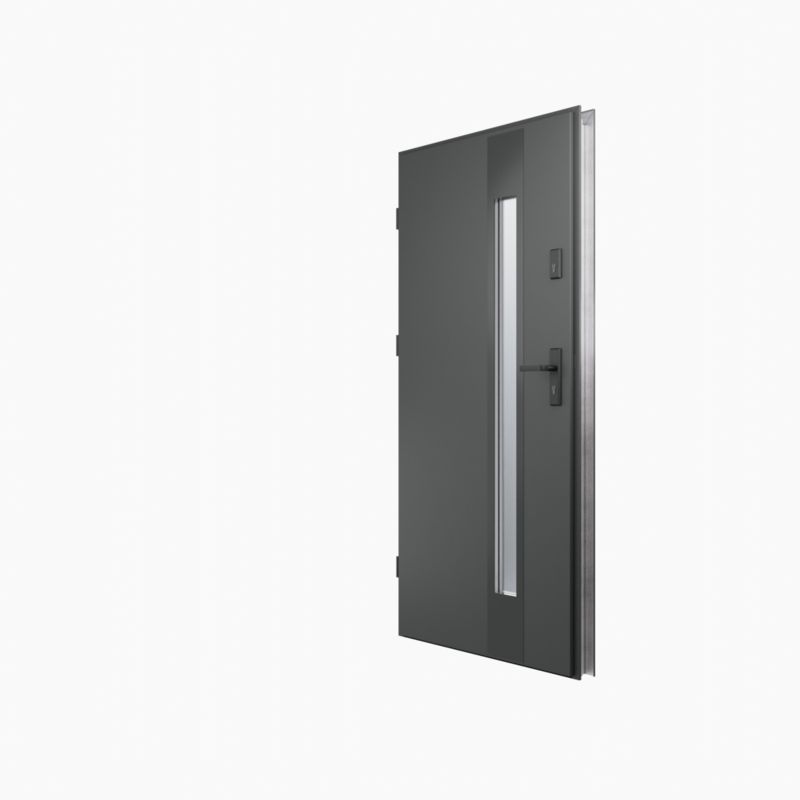 Yderdør O.K. Doors Temida Black P55 80 venstre antracit