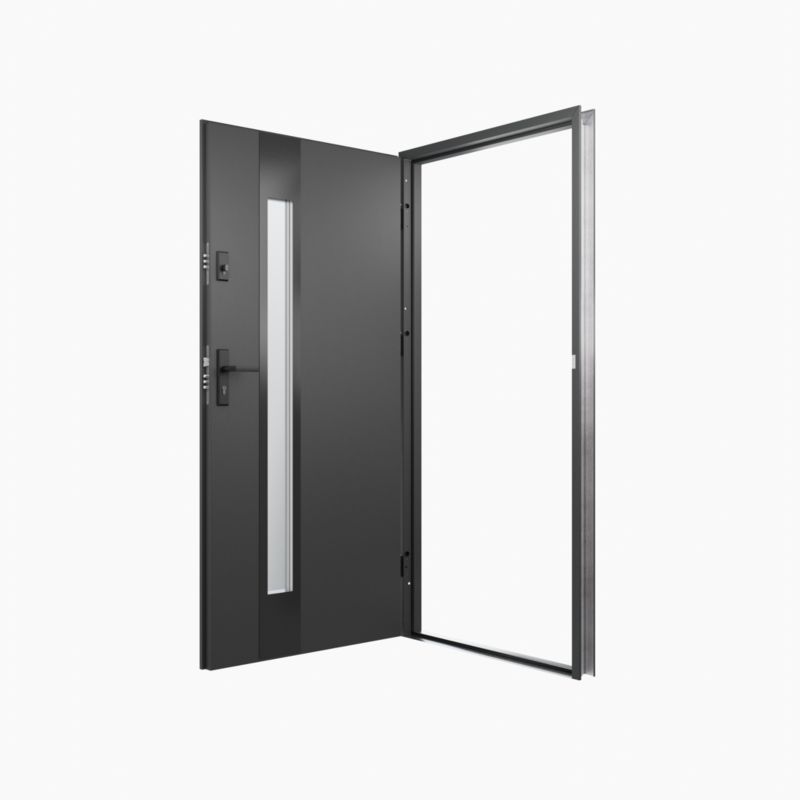 Yderdør O.K. Doors Temida Black P55 80 venstre antracit