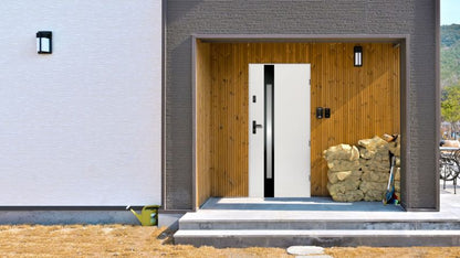 O.K. Doors Temida Black P55 80 højre hvide yderdør