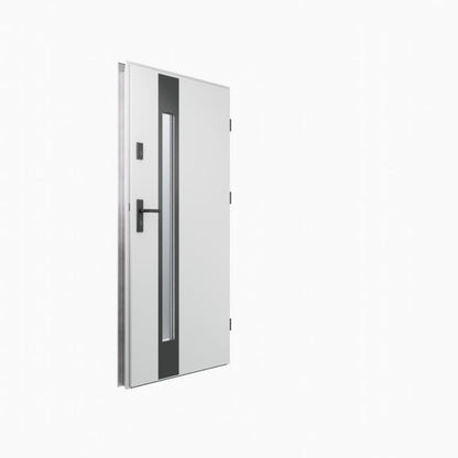 O.K. Doors Temida Black P55 80 højre hvide yderdør