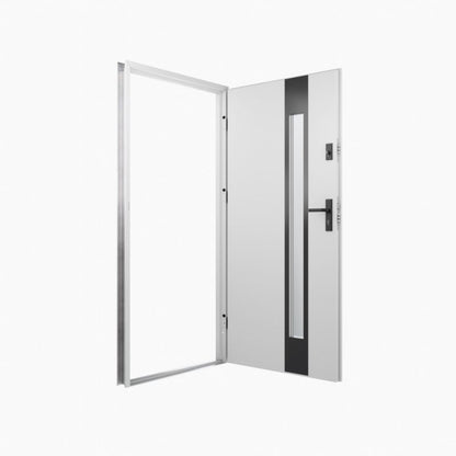 O.K. Doors Temida Black P55 80 højre hvide yderdør