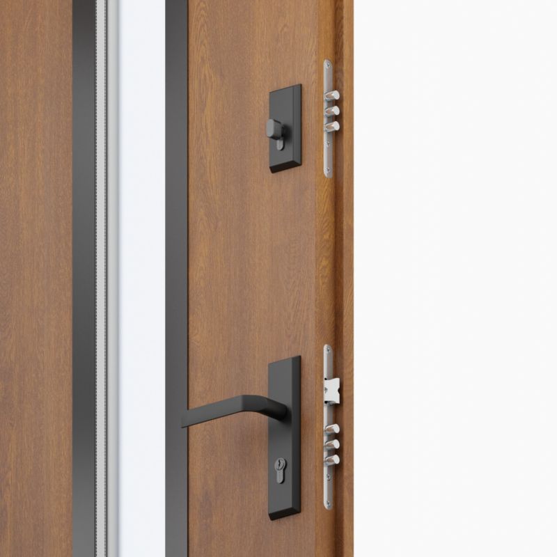 Yderdør O.K. Doors Temida Black P55 80 højre gylden eg