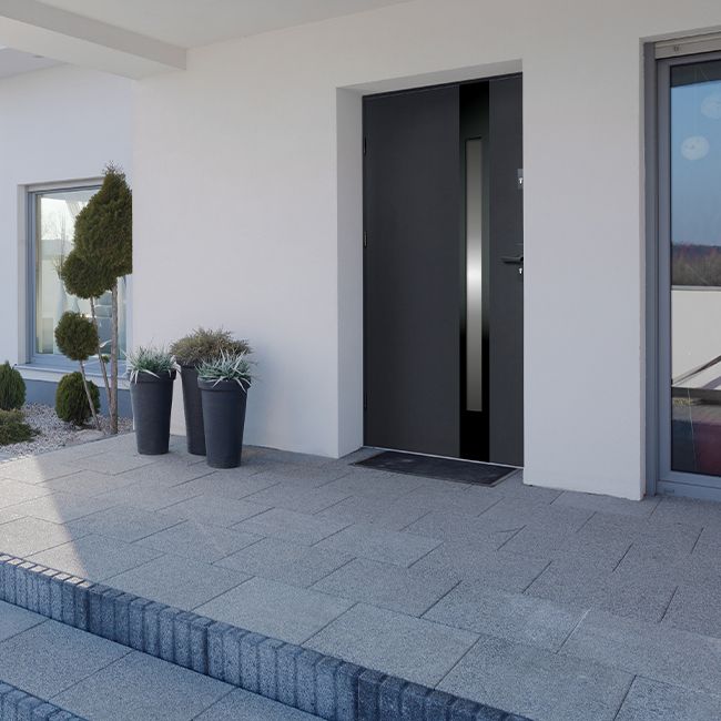 Yderdør O.K. Doors Temida Black P55 90 venstre antracit