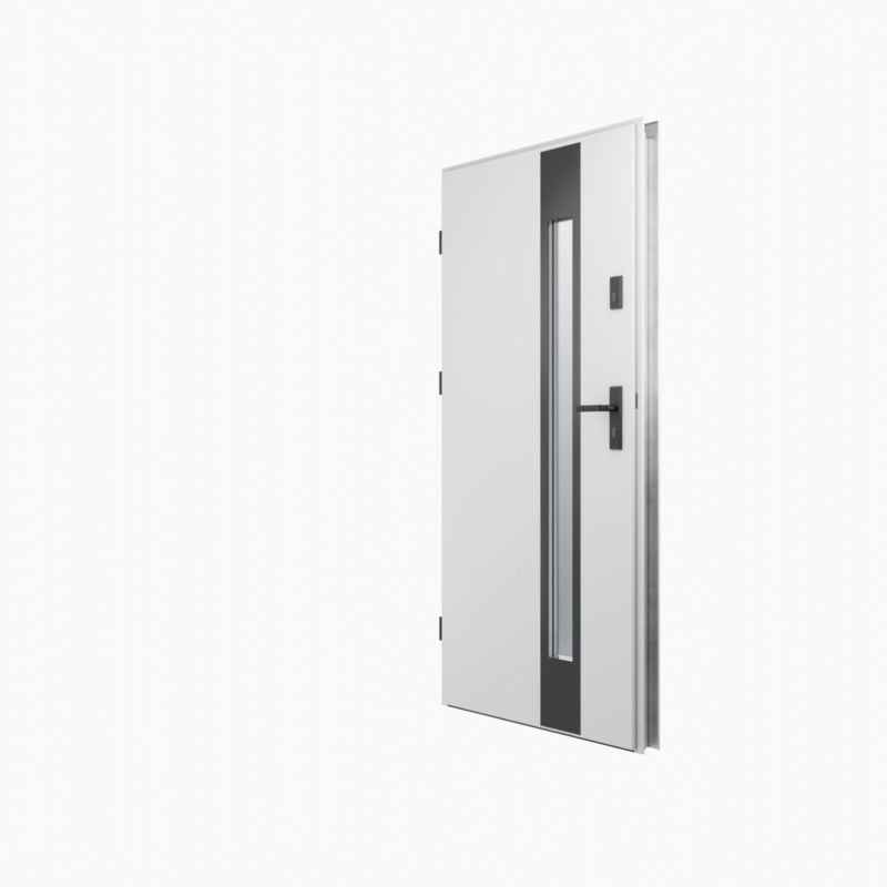 Yderdør O.K. Doors Temida Black P55 90 venstre hvid