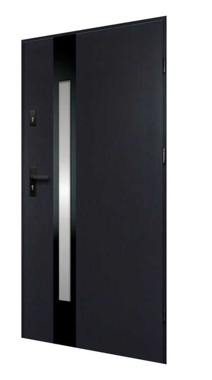 Yderdør O.K. Doors Temida Black P55 90 højrehængt antracit
