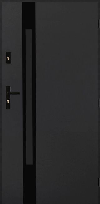 Udvendig dør Pantor Etna Black 90 højrehængt antracit