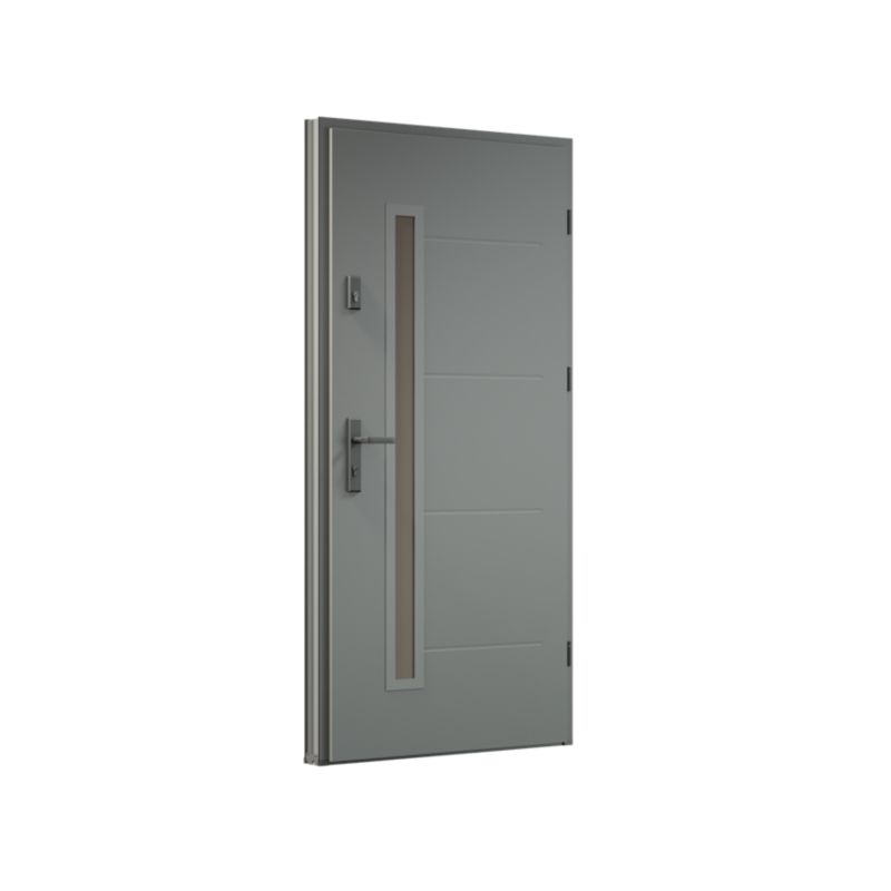 Yderdør Risel 90x210 cm Stål Antracit Mat Højre