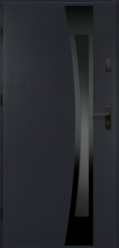 Ståldør Teja 90 Højre Mørk Antracit 1010x2080 mm