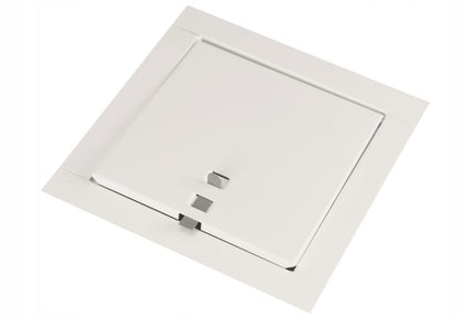 Skorstenslåge 14x14 cm Hvid Mat Stål