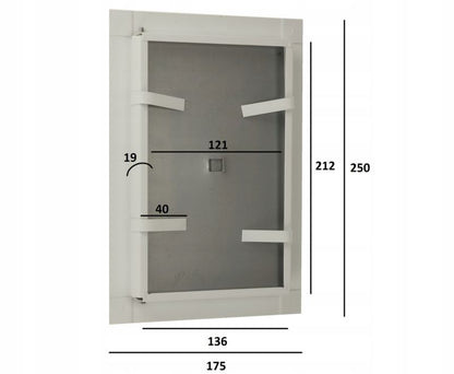 Skorstenslåge 14x21 cm Hvid Mat med Sikringsindsats