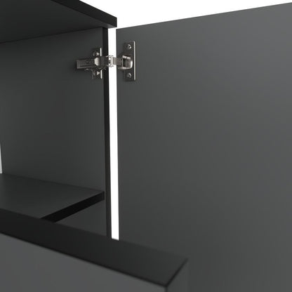Komoda 140 cm Dąb Sonoma Mat 4 Drzwi 9 Półek 140x35x80 cm
