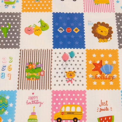 Dobbelt-sidet skumlegemåtte til børn Springos 180 x 200 cm foldbar, køretøjer 1 stk.