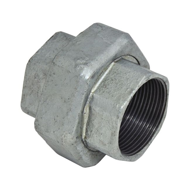 Flad dobbeltnippel 1" galvaniseret
