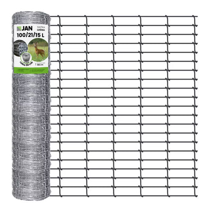 Dyrehegn 100 cm 50 m Galvaniseret Stål 100/21/15