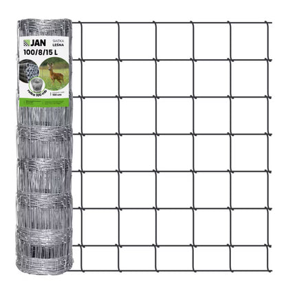 Dyrehegn 100 cm 50 m Galvaniseret Stål 100/8/15 L