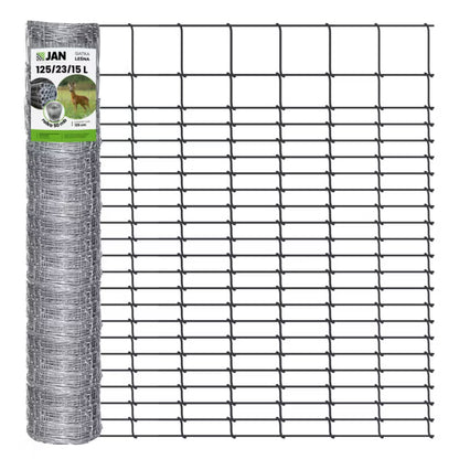 Dyrehegn 125 cm 50 m Galvaniseret Stål 125/23/15 L