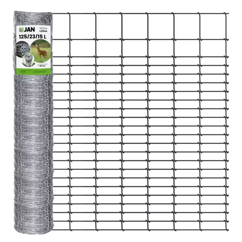 Dyrehegn 125 cm 50 m Galvaniseret Stål 125/23/15 L