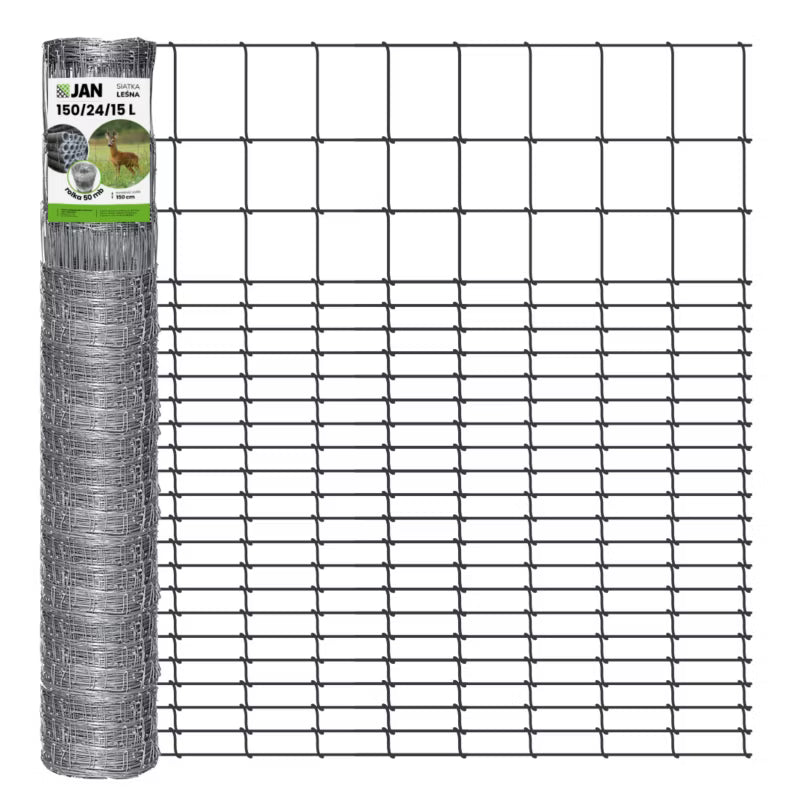 Dyrehegn 150/24/15 L 50 m Galvaniseret Stål | 5903938000072