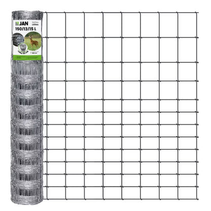 Dyrehegn 150 cm 50 m Galvaniseret Stål 150/13/15