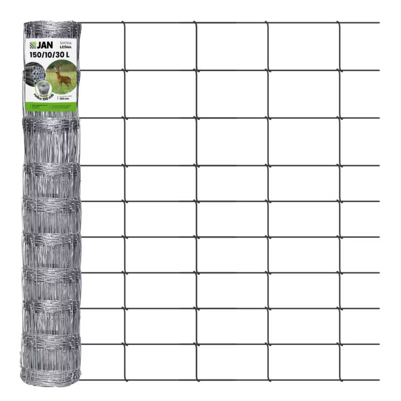 Dyrehegn 150 cm x 100 m Galvaniseret Stål 150/10/30L