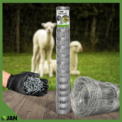 Dyrehegn 180 cm 50 m Galvaniseret Stål 180/14/30 L