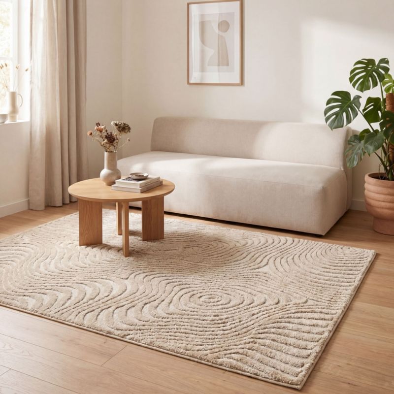 Boho Tæppe 120x170 cm Beige Polypropylen