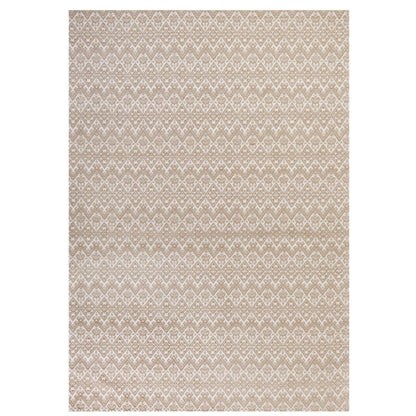 Rektangulært Jutetæppe 160x230 cm Beige Geometrisk Mønster