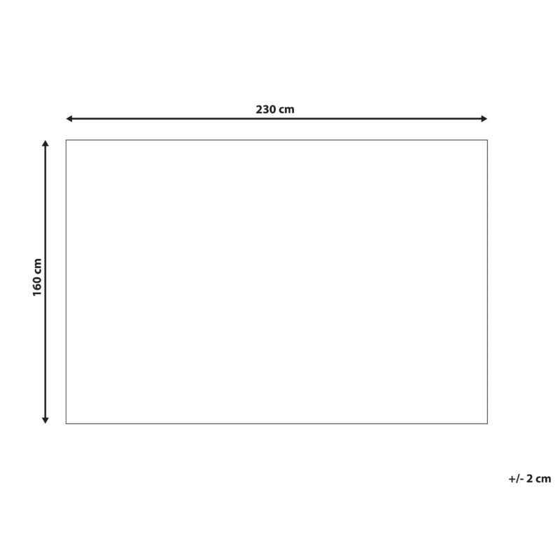 Rektangulært Jutetæppe 160x230 cm Beige Geometrisk Mønster