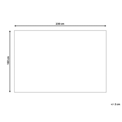 Rektangulært Jutetæppe 160x230 cm Beige Geometrisk Mønster