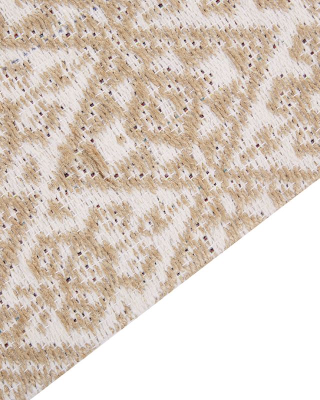 Rektangulært Jutetæppe 160x230 cm Beige Geometrisk Mønster