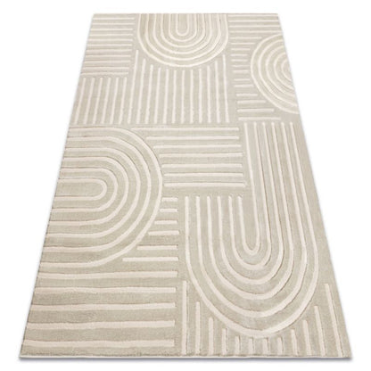 Tæppe 200x290 cm Beige Akryl og Polyester