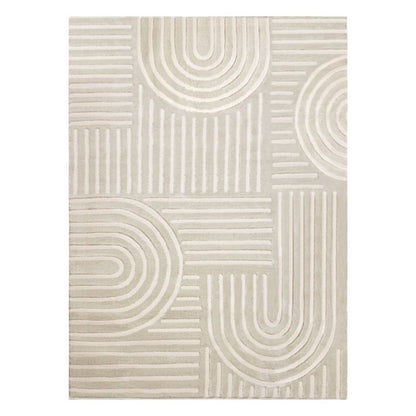 Tæppe 200x290 cm Beige Akryl og Polyester