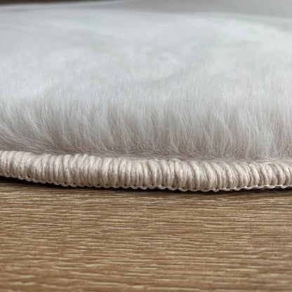 Balta Lop rundt tæppe 80 cm kremet
