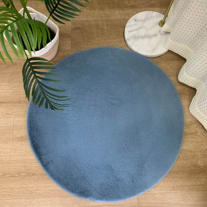Tæppe Rund 80 cm Blå | 5414995529630