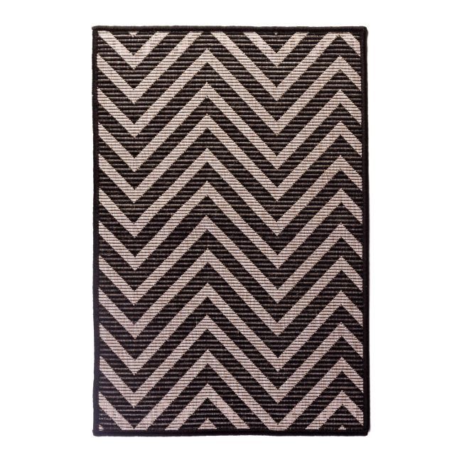 Flox tæppe 150 x 200 cm zigzag/antracit