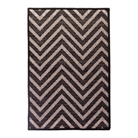 Flox tæppe 150 x 200 cm zigzag/antracit