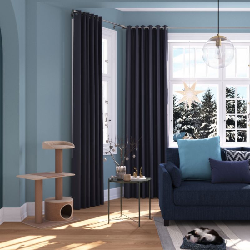 GoodHome Bi Fabric tæppe 160 x 230 cm blå / grå