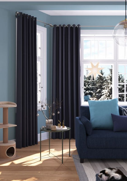 GoodHome Bi Fabric tæppe 160 x 230 cm blå / grå