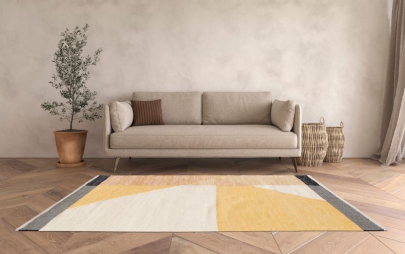 GoodHome Bi Fabric tæppe 160 x 230 cm gul