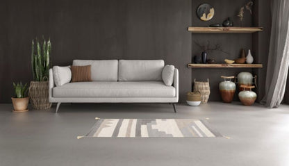 GoodHome Bi Fabric tæppe 80 x 150 cm blå / grå