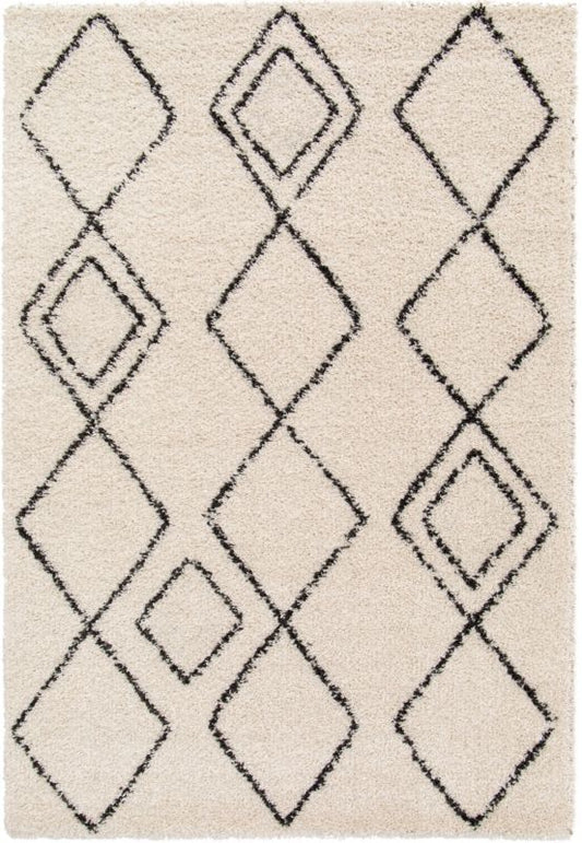 GoodHome Coltrane tæppe 120 x 170 cm mønster / beige