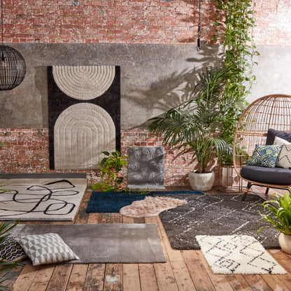 GoodHome Coltrane tæppe 60 x 90 cm i beige mønster