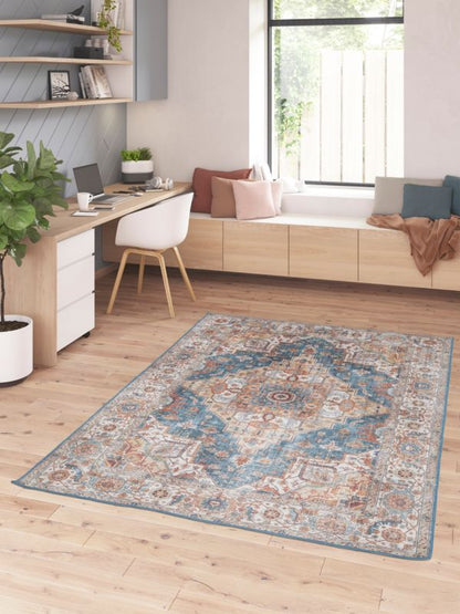 GoodHome Dorsey tæppe 160 x 230 cm blå