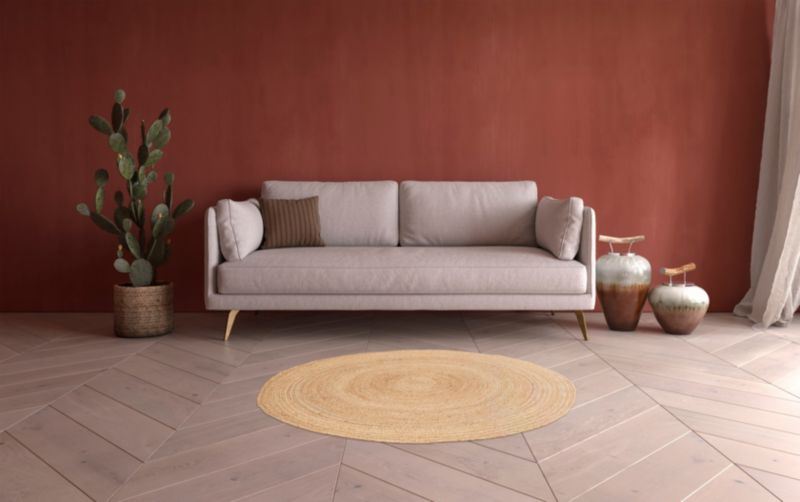 GoodHome Juta tæppe 60 x 90 cm rund